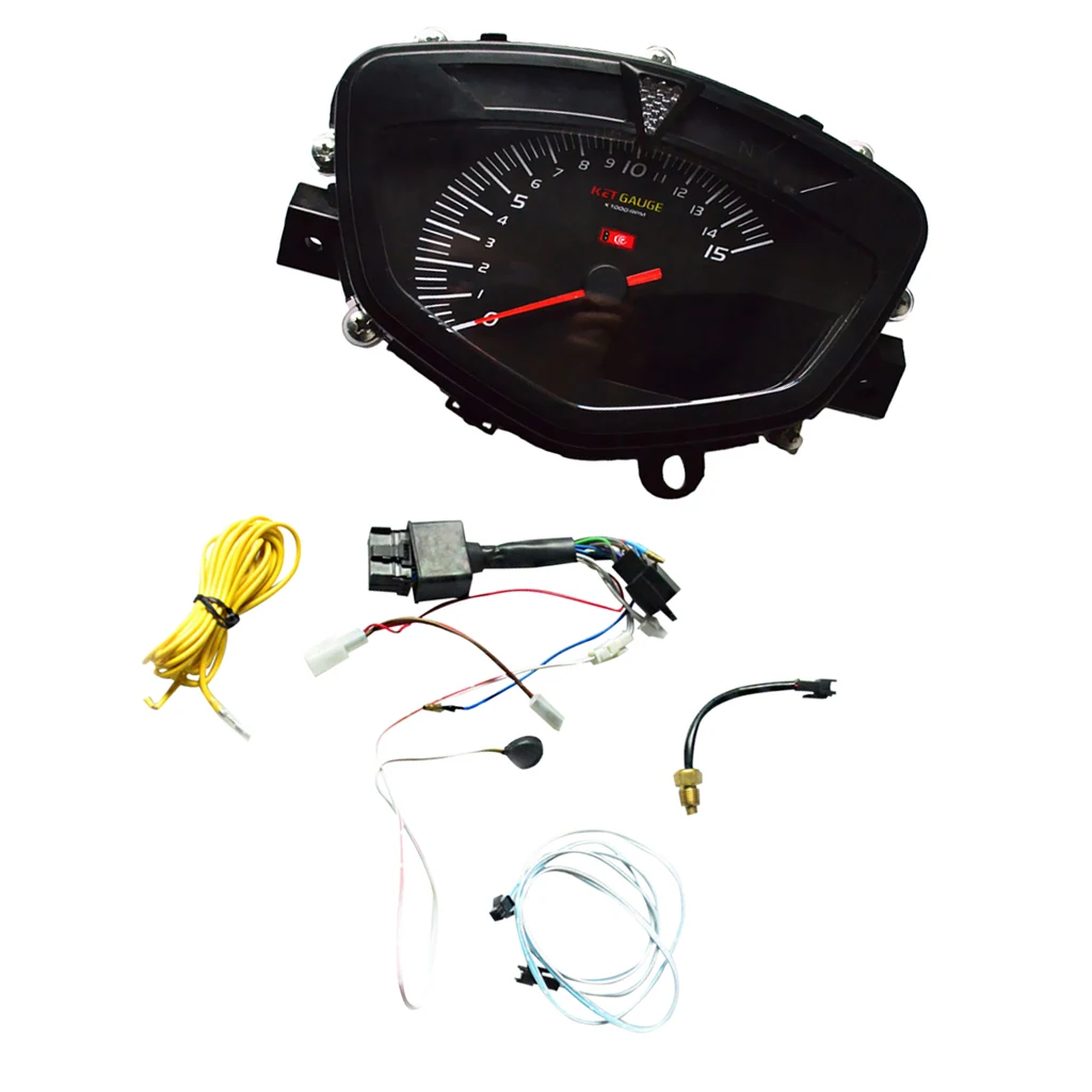 Universal 7 Backlight LCD Motorcycle Speedometer Tachometer Digital Odometer Gauge RPM KMH/MPH
