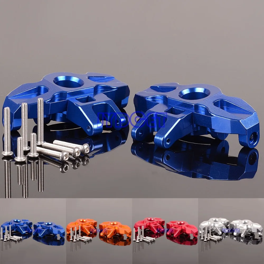 GPM Aluminum Rear Axle Case Carrier For Traxxas Unlimited Desert Racer 4X4 (#85076-4) - Blue Upgrade Part