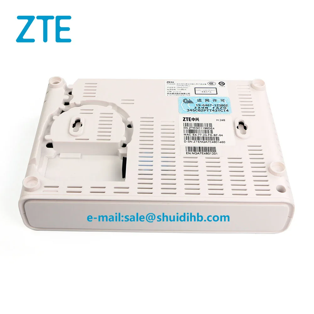 ZTE F620 V5 GPON Оптическая сеть ONU с 4 LAN + 2 голосовые Pots модем гигабитный