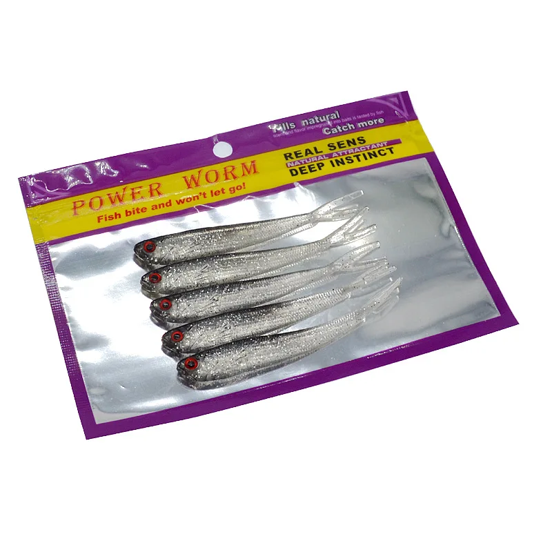 Angeln Weicher Köder Köder Super Natürlicher Lockstoff Künstliche Schwarz Simulation Fisch Fangen 7 cm/10 cm 5 Teile/beutel – Detail 4