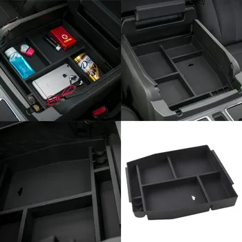 

Armrest Box Storage Box For Ford F150 2015+ Car Styling Organize Tray ABS Black Tidy up Container Car Internal Accessories