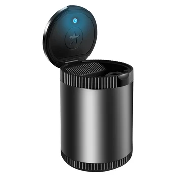 

Car Ashtray Portable Ashtray Detachable Smokeless Ash Tray with Lid LED Light, Windproof for Outdoor, Home Use,Car
