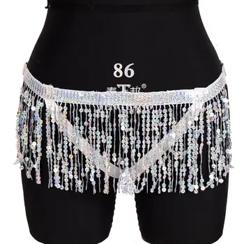 

White Tassel Garter Belt Panties Body Harness Women Sexy Lingerie Plus Size Stocking Cage Waist Strap Bottom Dance Party Rave