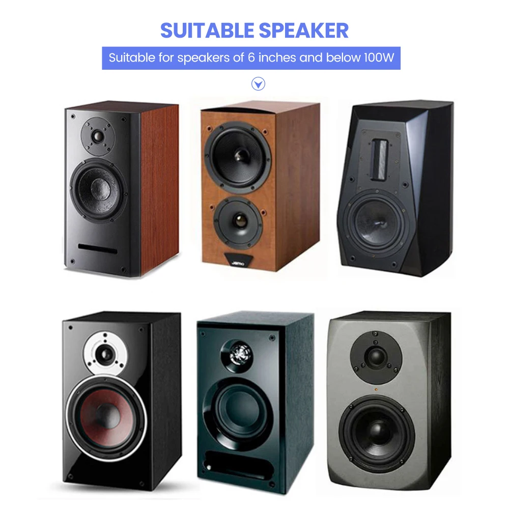 Audio Speakers 100W 2 Way Audio Speaker Frequency Divider Treable Bass Loudspeaker Crossover Filters DIY Hifi Stereo Home Theater