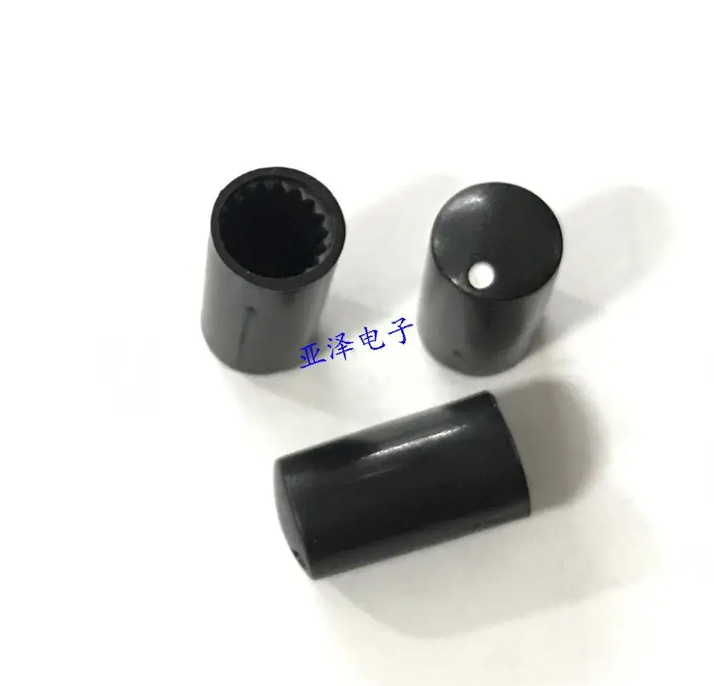 

5PCS/LOT 7.5*14MM potentiometers, knobs, 6MM, sawtooth holes, potentiometers, matching caps, black