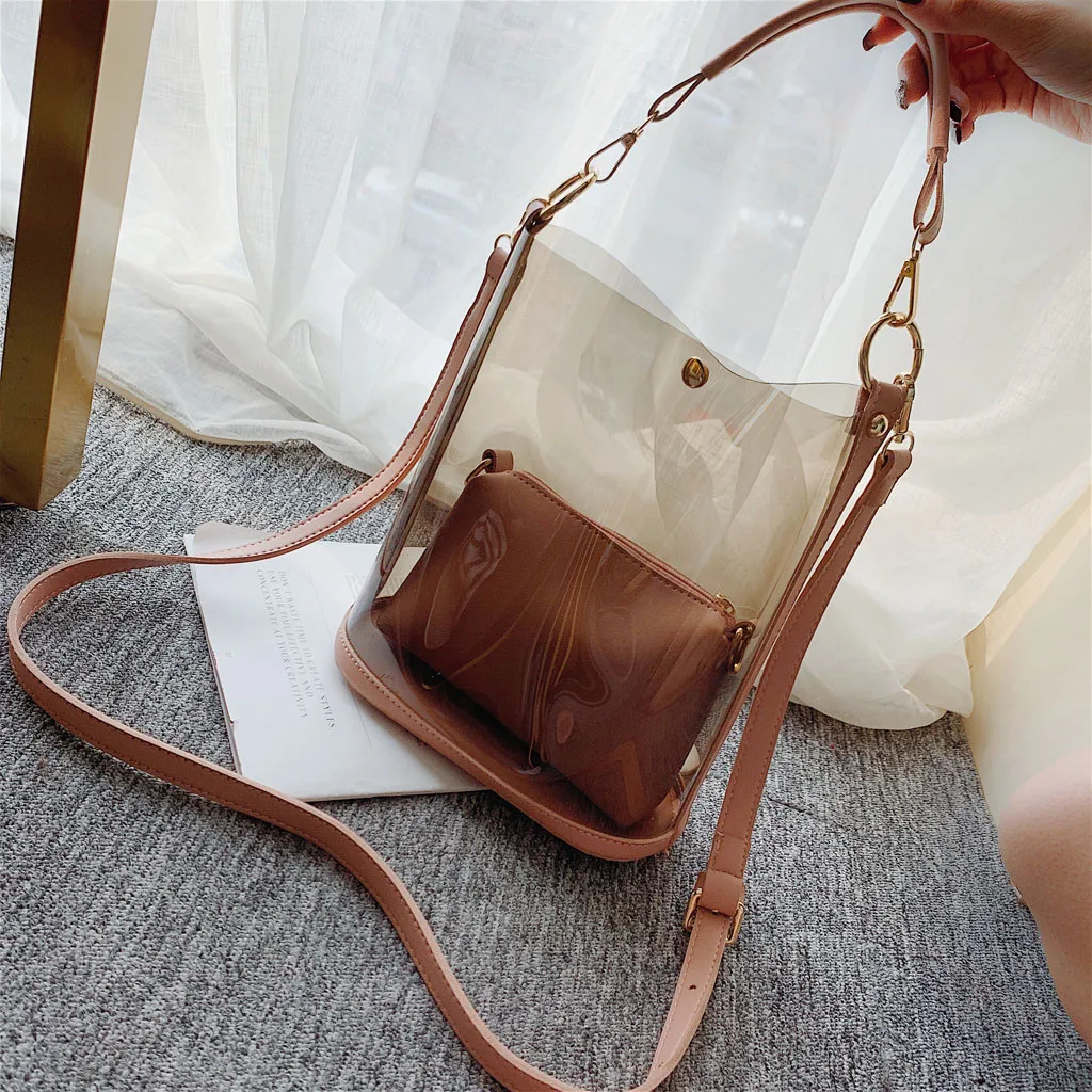 OCARDIAN сумка Новая Летняя женская прозрачная сумка-мешок Универсальная женская сумка-мессенджер модная простая диагональная посылка J6
