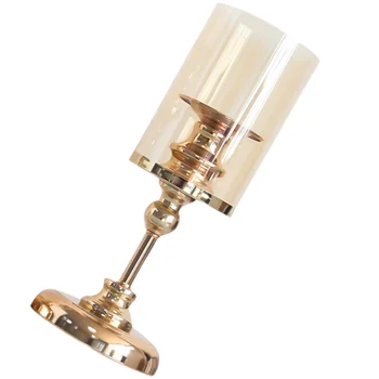 

1pc Retro Candlestick Iron Golden Candle Holder Household Decor Candlestick
