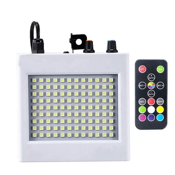 

Sound Activated led Stage Lights 108 LED Strobe Light Adjustable Flash Speed RGB Disco DJ Party Lights for Wedding Show Club Pub