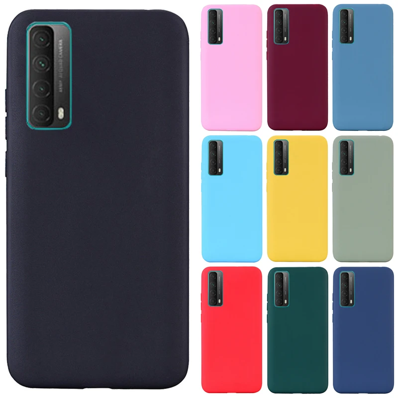 iphone pouch with strap For Huawei P smart 2021 Cases 6.67 Soft Silicone Back Phone Case For Huawei P Smart 2021 Bumper Protective Funda Shell Etui Bags cell phone pouch with strap