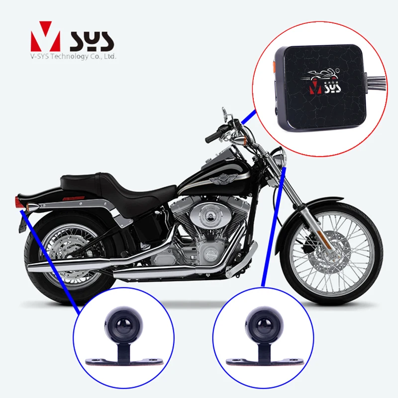 SYS VSYS D6L WiFi 1080P + 720P Motorcycle DVR Camera Recorder Waterproof Lens Dash Cam for Scooter ATV UTV