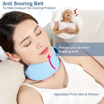

Adjustable Anti Snoring Chin Belt Stop Snoring Chin Strap Anti Apnea Jaw Solution Sleep Support Apnea Belt Sleeping Care Tools