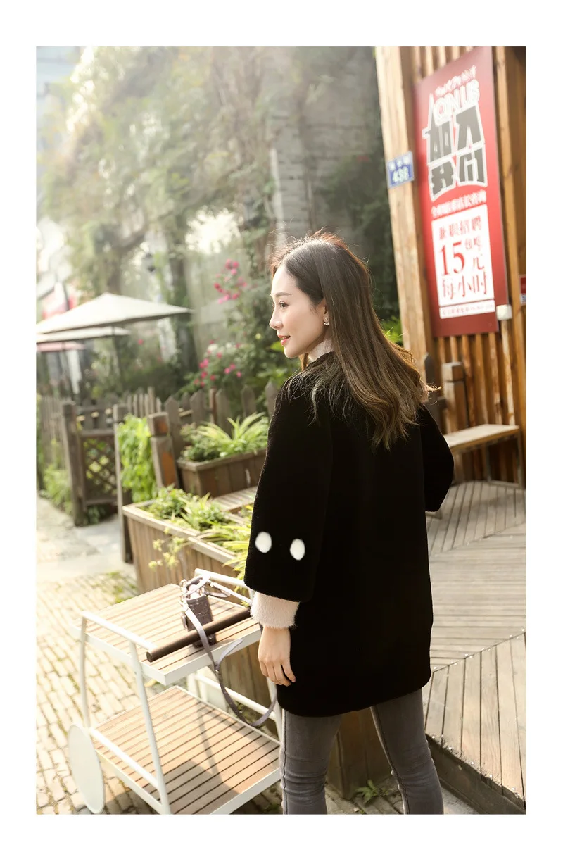 Женское зимнее пальто с карманами теплое шерстяное длинная парка роскошная