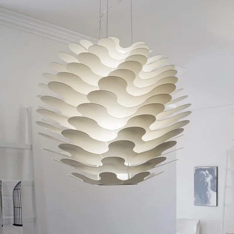 

Novelty modern white LED chandelier Nordic chandelier restaurant home decoration pendant living room iron hanging E27 lighting