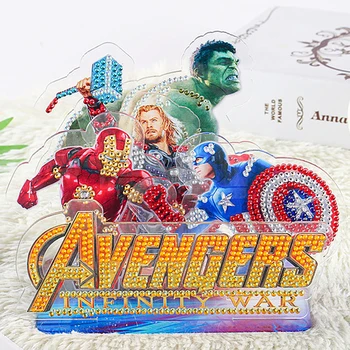 

Acrylic 5D DIY Diamond Painting For Kid Captain America Hulk Diamond Mosaic Rhinestone Kids Christmas Handmade Gift Art Decor