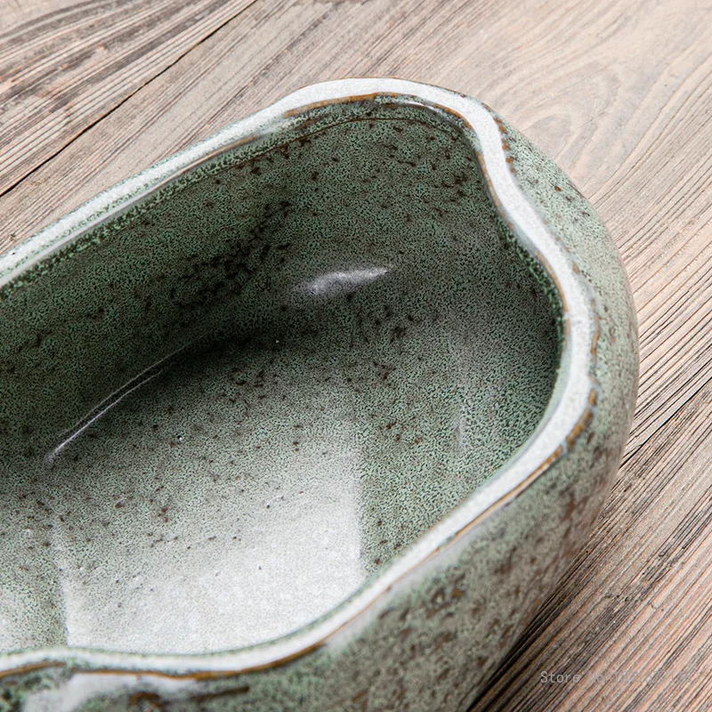 Retro Ceramic Small Flower Pot, Creative Desktop Home, Succulent Green Plant Wenzhu Potted Utensils, Chinese Garden Handmade 1Pc