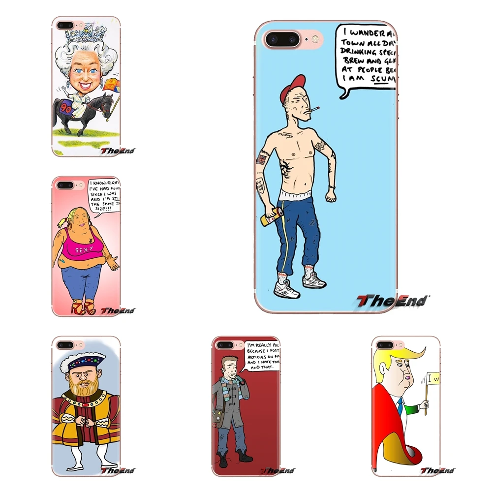 For Xiaomi Redmi 4A S2 Note 3 3S 4 4X 5 Plus 6 7 6A Pro Pocophone F1 Transparent Soft Cases Covers England Cartoon |