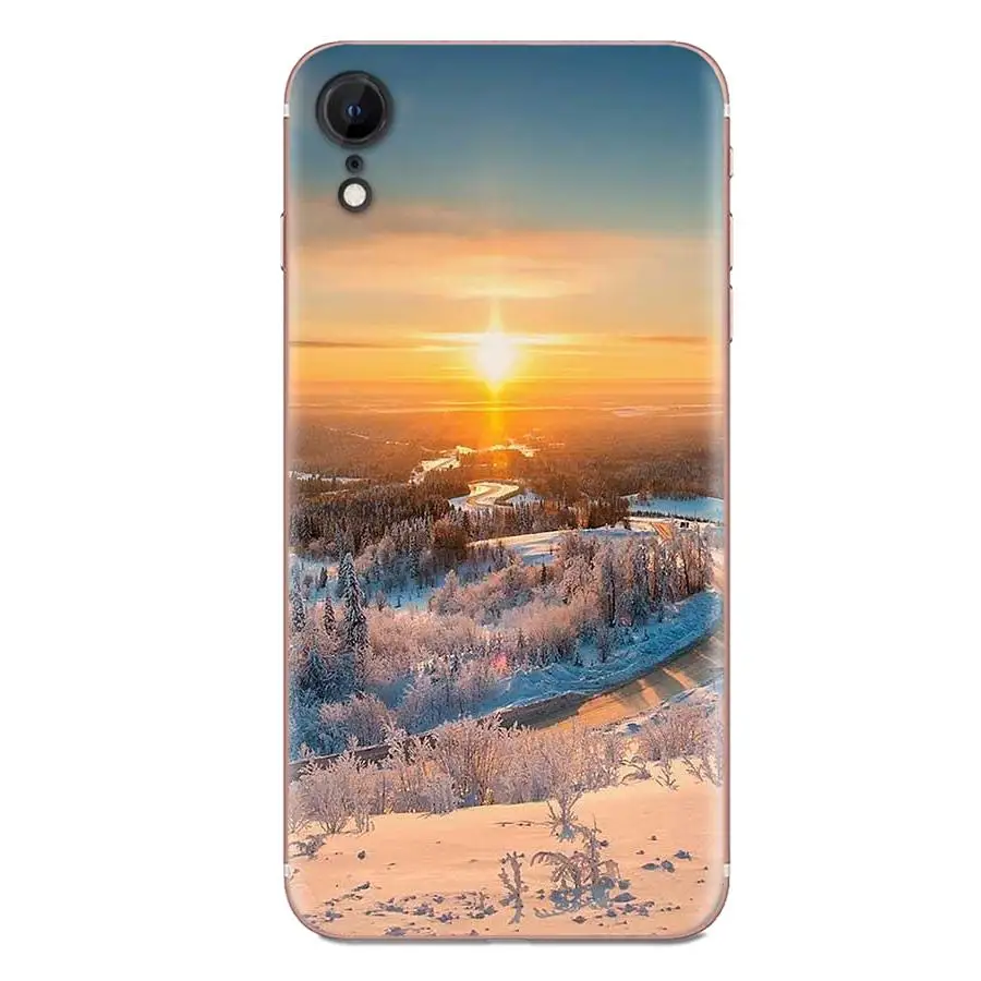 as picture Для huawei Honor 4C 5A 5C 5X6 6A 6X7 7A 7C 7X8 8C 8S 9 10 10i 20 20i Lite Pro чехол-накладка из термополиуретана чехол Пейзаж Зима светильник для снежной погоды - Цвет: as picture