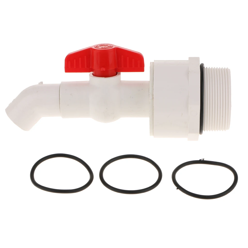 45 Angle Plastic Drum Faucet with Gasket for Barrel Containers 2 inch Connection 25mm Feeder Outlet