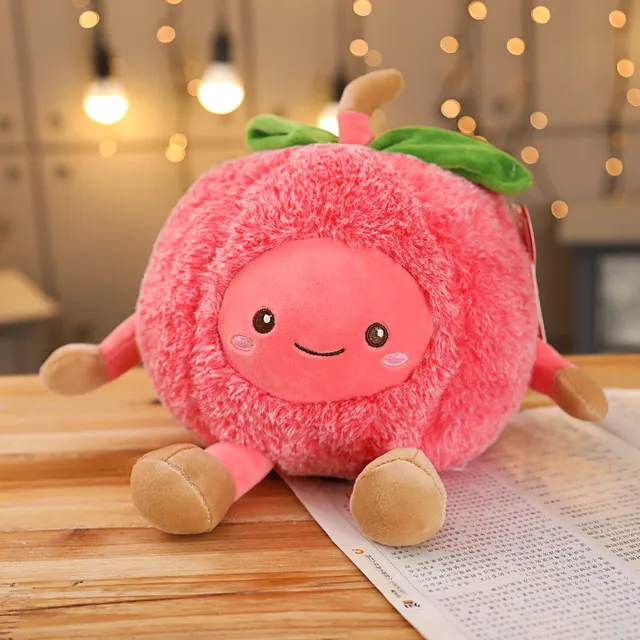 Cartoon Watermelon Cherry Pineapple Fruits Soft Plush Cute Toys Stuffed Dolls Pillow for Baby Children Girl Gifts Home Decor