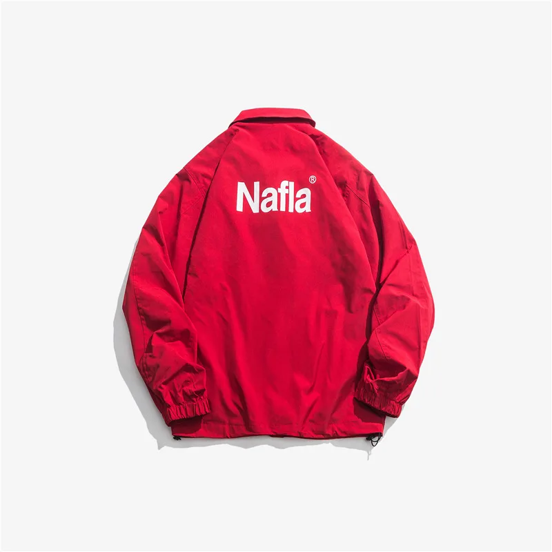 Forn3 nafla/свободное Мужское пальто с буквенным принтом в японском стиле, ретро, универсальная тренерская куртка ярких цветов, мужская мода