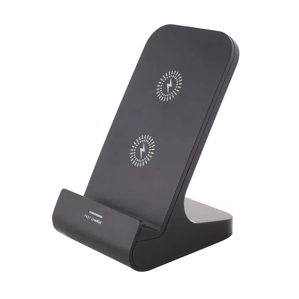 Двойное быстрое зарядное устройство USB Qi сертифицированная Подставка для зарядки с двойным USB совместима с iPhone 10W для Galaxy Note 9