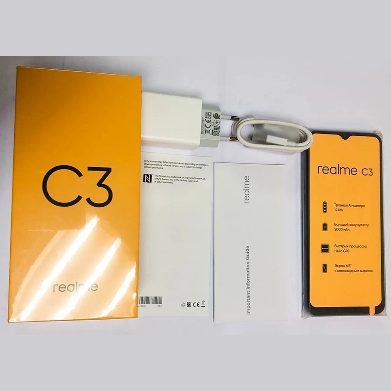 Смартфон Realme C3 3 + 64 ГБ 6 5 дюйма 12 МП 8 ядер 5000 мАч|Смартфоны| |