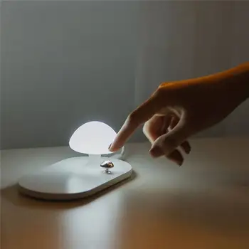 

3life 314 2.0A Fast Charging Qi Wireless Charger with Mushroom USB Charging Night Light for Phone LED Desk Lamp