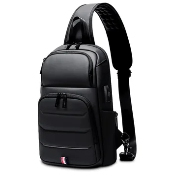 Male Chest Bag travel Crossbody Bags for fashion Shoulder Bags High capacity USB Charging Messenger bag Oxford sports Sling Bag 2