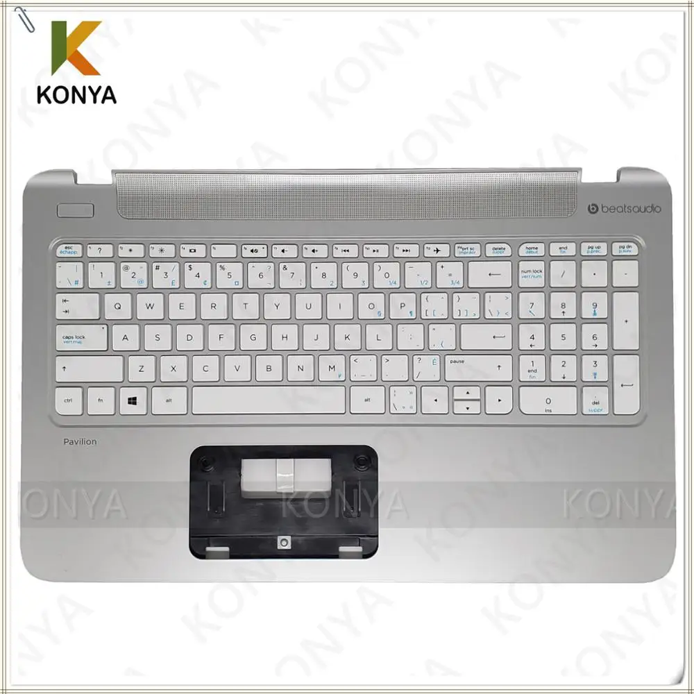 Silver no backlit 1 Чехол для hp Pavilion 15-P 15T-P 15-P100DX 15-P032ax 15-P074tx 15-P098tx lcd верхняя задняя панель/рамка/нижний чехол/подставка для рук клавиатура - Цвет: Silver no backlit 1