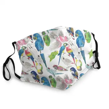 

Parrots And Toos Adult Washable Mouth Face Mask Birds Macaw Cockatoo Anti Haze Dust Protection Mask Respirator Muffle