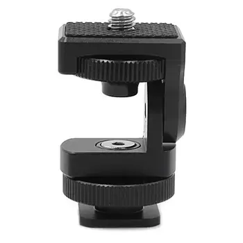 

DSLR Camera Field Monitor Mount 1/4" Screw Mini Ball Head Mount 360° Rotation Smartphone Hot Shoe Recorder