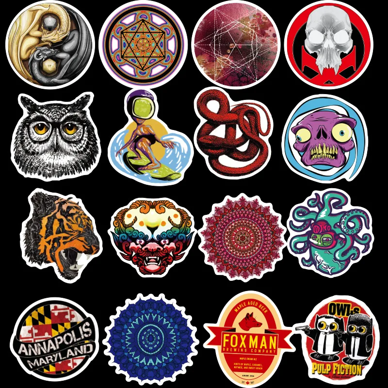 100Pcs random NO Repeat Mixture Stickers Doodling Luggage Laptop Bike Scooter Travel DIY Stickers On The Car Motorcycle Luggage