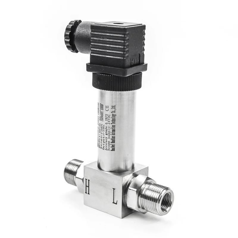 Small differential pressure sensor for water oil 0 5V 24Vdc full