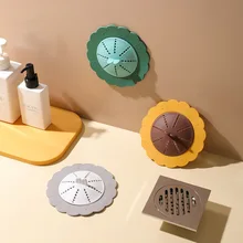 Sunflower Floor Drain Cover Multi-Functional Swivel Drain Filter for Toilet Bathroom and Kitchen Easy Installation