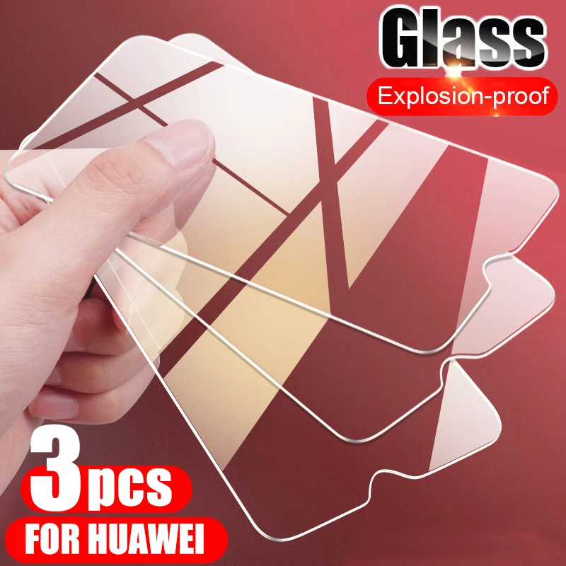 Защитное закаленное стекло 3 шт. для Huawei Y5P Y6P Y7P Y8P Y6S Y7S Y8S Y9 Защита экрана Y6 Y7 Prime 2018