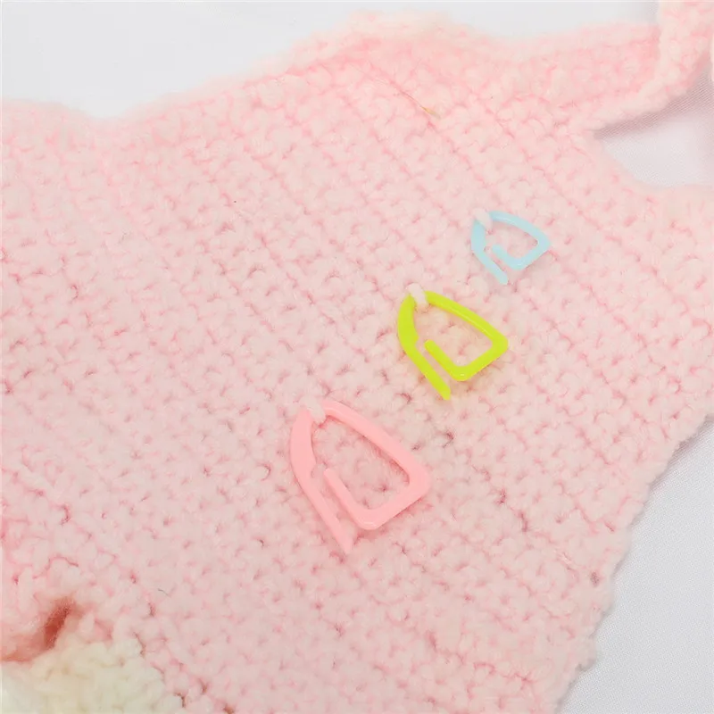 KOKNIT 15pcs 3 Sizes Stitch Markers Plastic Knitting Stitch Markers Crochet Locking Tool Craft Ring Knitting Tools  (6)