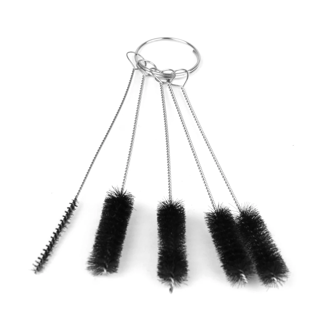 5pcs Wire Machine Grip Nozzle Tip Cleaning Brushes Set For Glasses Bottle Nylon Tube Brush Pipe Cleaner | Красота и здоровье