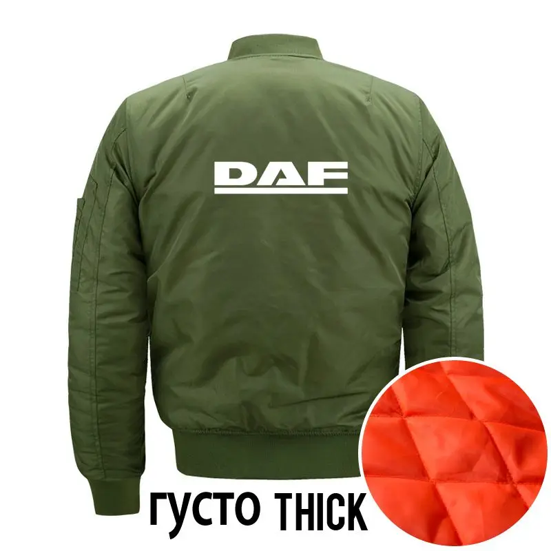 DAF куртки мужские флисовые 6XL 7XL 8XL зимняя куртка с круглым вырезом пилот Водонепроницаемая ветровка парка размера плюс Бейсбол CTCSM - Цвет: Thick Army