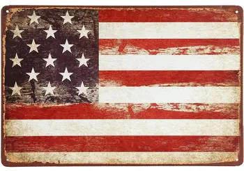 

Vintage Funny American Flag Logo Retro Decor Tin Sign 12 X 8