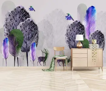 

[Self-Adhesive] 3D Deer In The Forest WG706 Wall Paper mural Wall Print Decal Wall Murals Belly