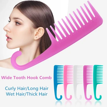 

Large Wide Tooth Combs Curved Hook Brushes Detangling Big Teeth Hairdressing Reduce Hair Loss Comb Salon Styling Tools G0706