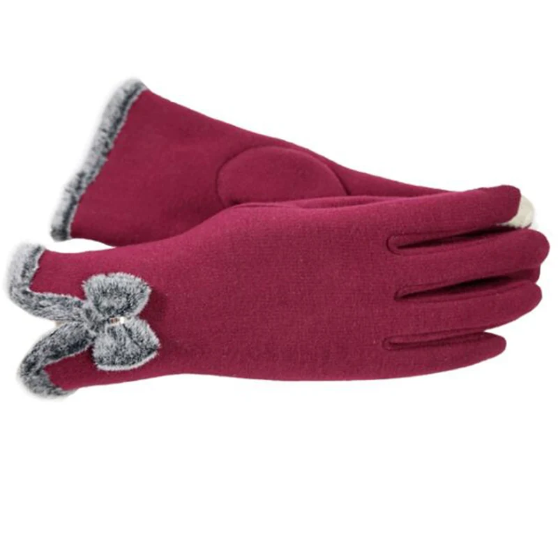 style 4 red Женские зимние перчатки с сенсорным экраном, Осенние теплые перчатки, рукавицы на запястье, водительские лыжные ветрозащитные перчатки luvas guantes handschoenen - Цвет: style 4 red