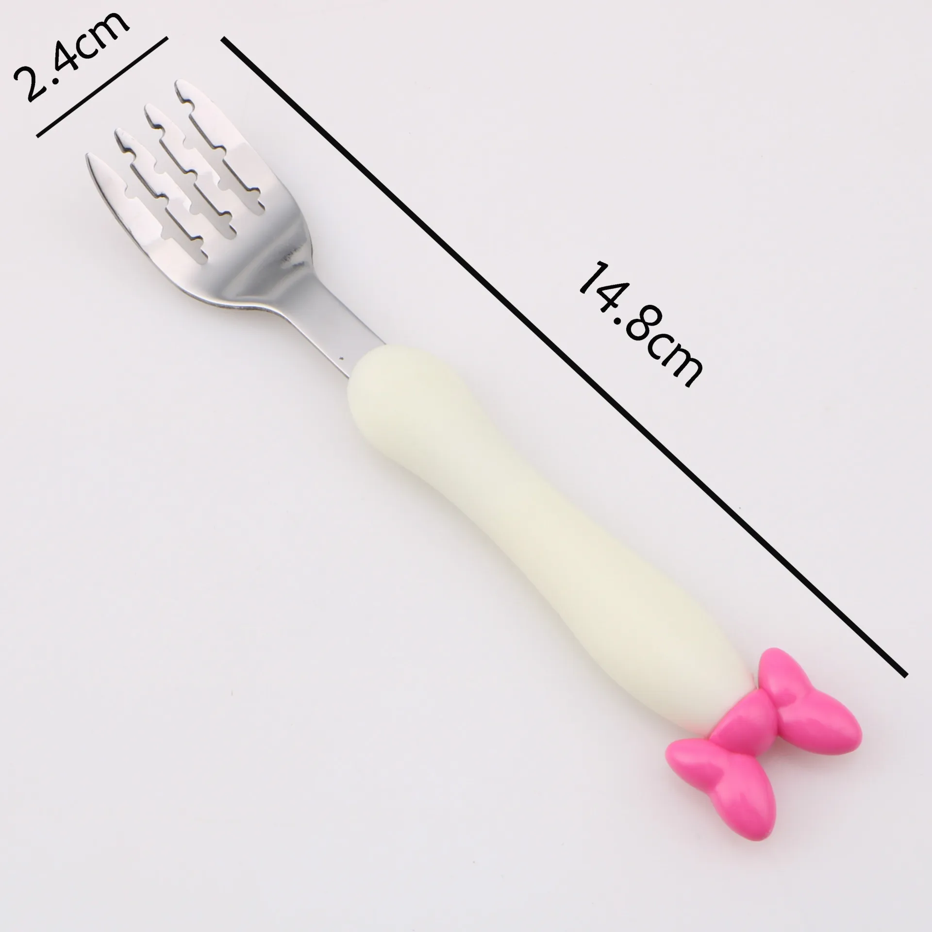 Cartoon Mickey Children Spoon Fork Set Baby Feeding Spoon Stainless Steel Kids Eating Utensils Toddler Baby Flatware Accessories