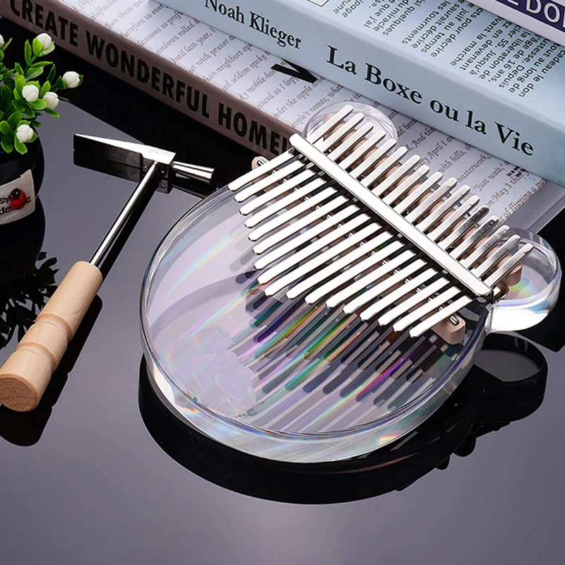 Kalimba 17 Keys Thumb Piano Finger Piano with Case Study Booklet Tune Hammer Stickers musical instrument