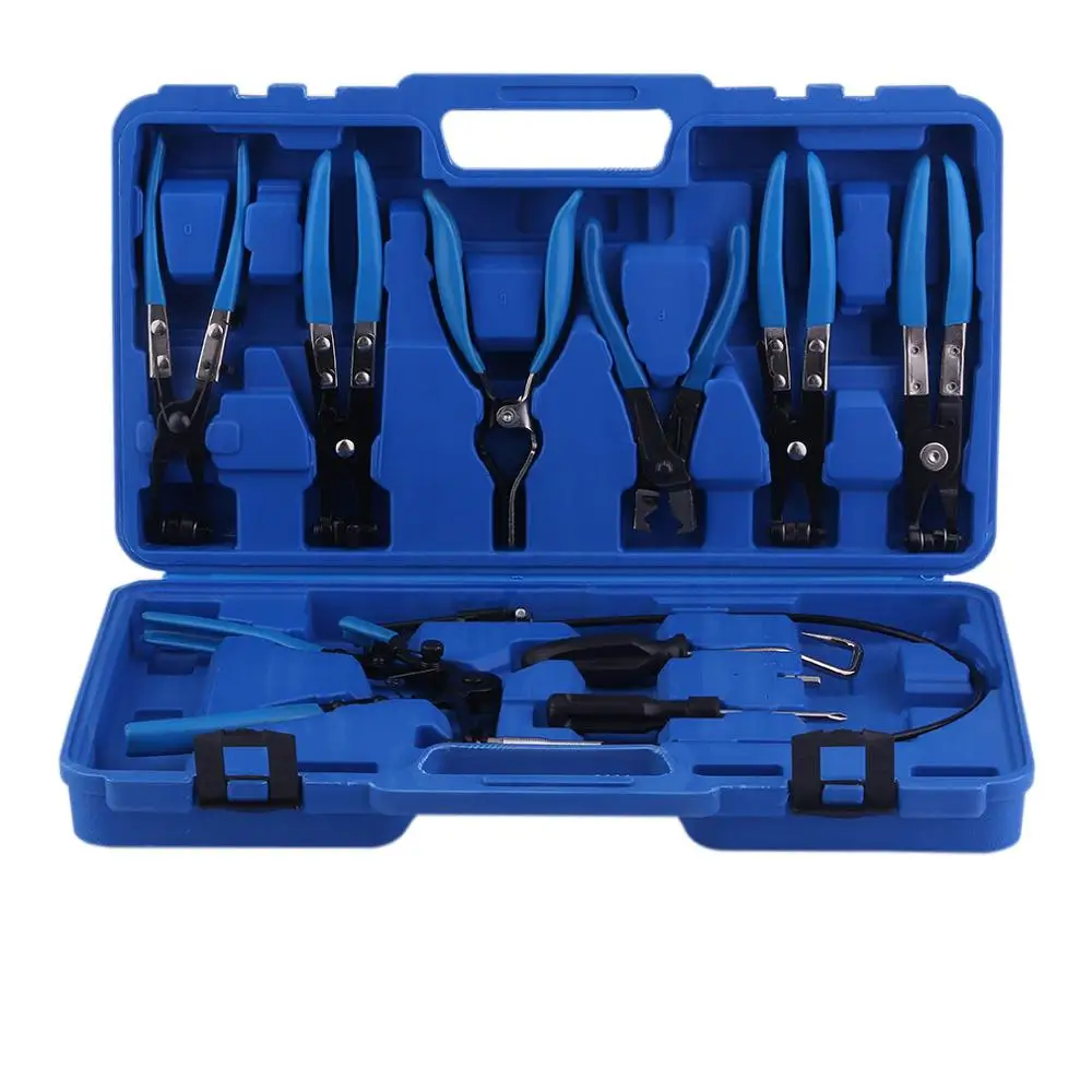 

9pcs/Sets Automobile Cars Hose Clamp Ring Pliers Flexible Cable Plier Mechanical Auto Vehicles Tool Repair Kit