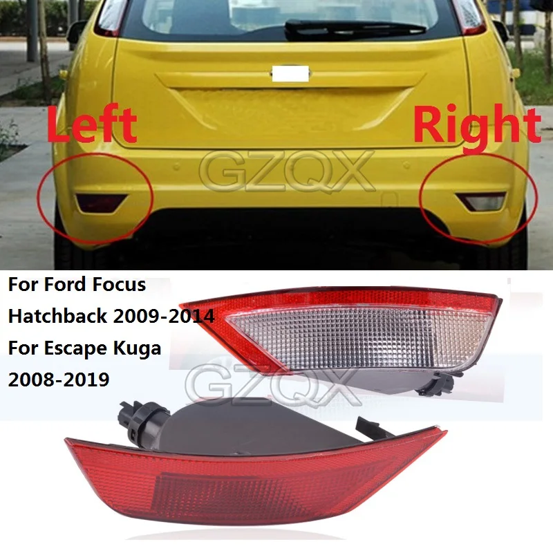 CAPQX For Ford Focus Hatchback 2009-2014 Escape Kuga 2008-2019 rear bumper fog lamp Reflector light brake foglight | Автомобили и