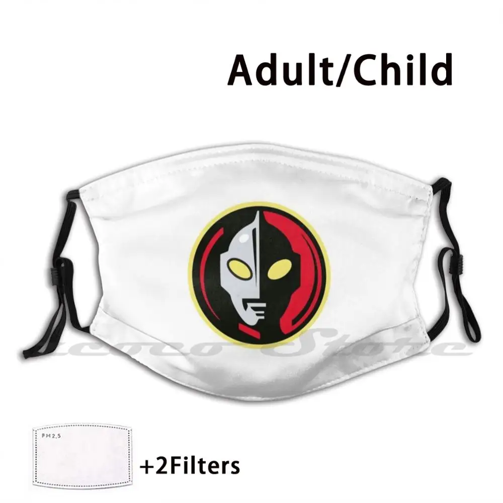 

Ultraman Mask Cloth Reusable Print Filter Washable Ultraman Logo Cartoon Cute Funny Kawaii Cool Anime Kids Fun Animal Love