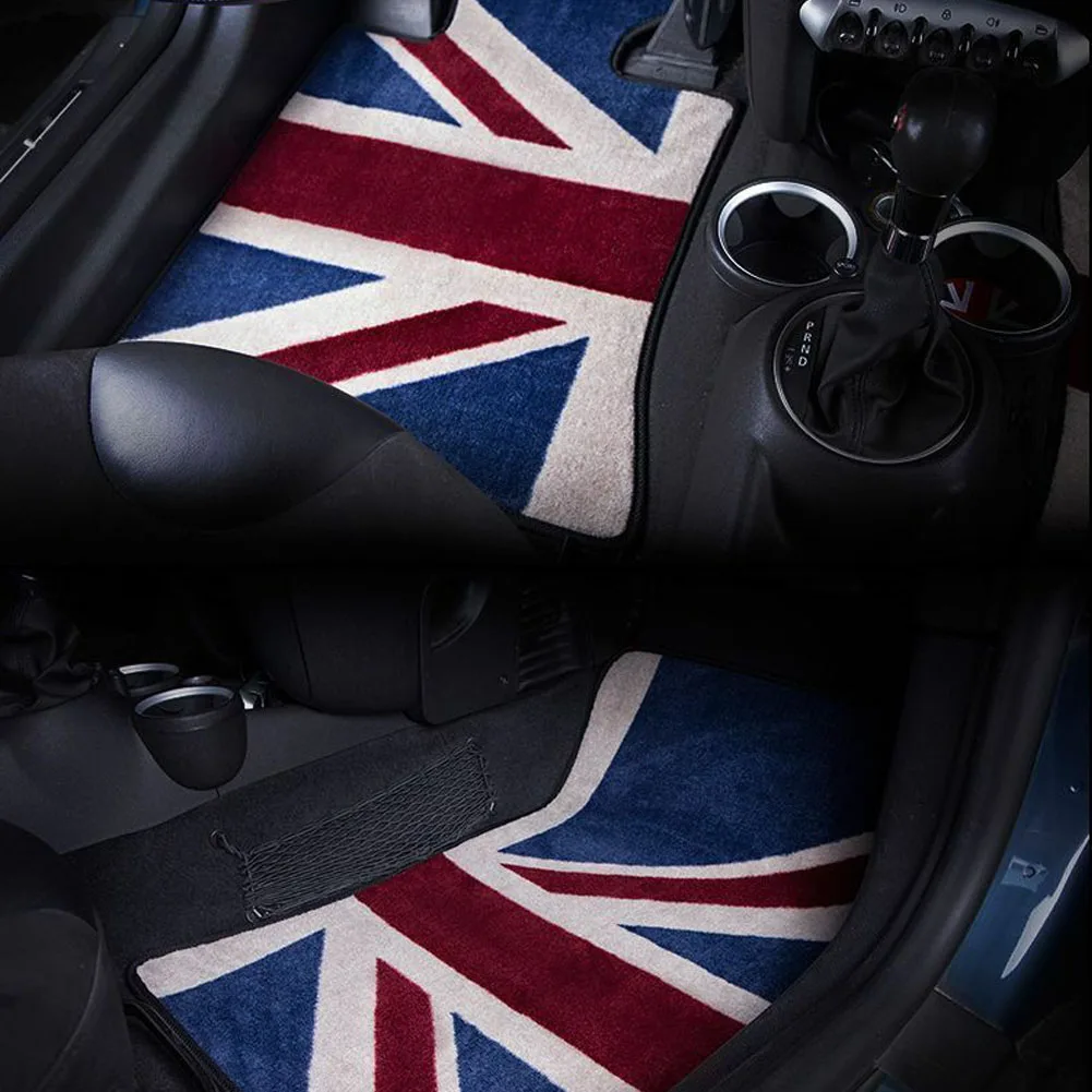 Для Mini Cooper Countryman F60 нейлоновые замшевые автомобильные коврики Юнион Джек набор спереди и сзади Избегайте пыли грязи