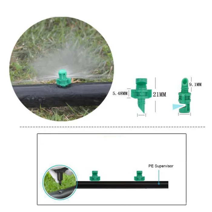 100 шт микрораспылитель Сменные сопла струи Mister для гидропоники садовых растений газон орошения MU8669