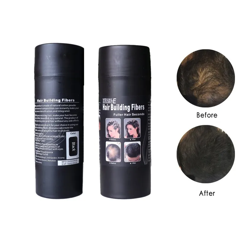 Authentic Keratin Hair Fibers Spray 27.5g Colorful Powder Loss Building Hairline Optimizer Dense Growth 3Colors | Красота и здоровье